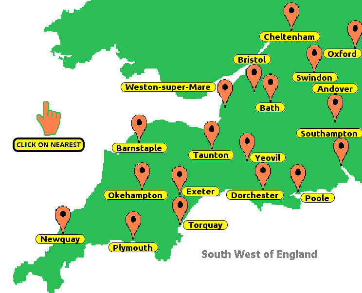 south west map